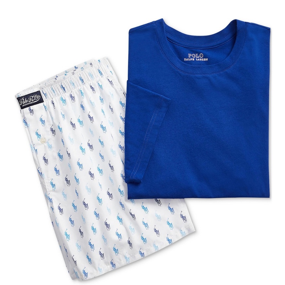 Polo Ralph Lauren
Men's Crewneck Sleep Shirt &
Patterned Boxers Gift Set